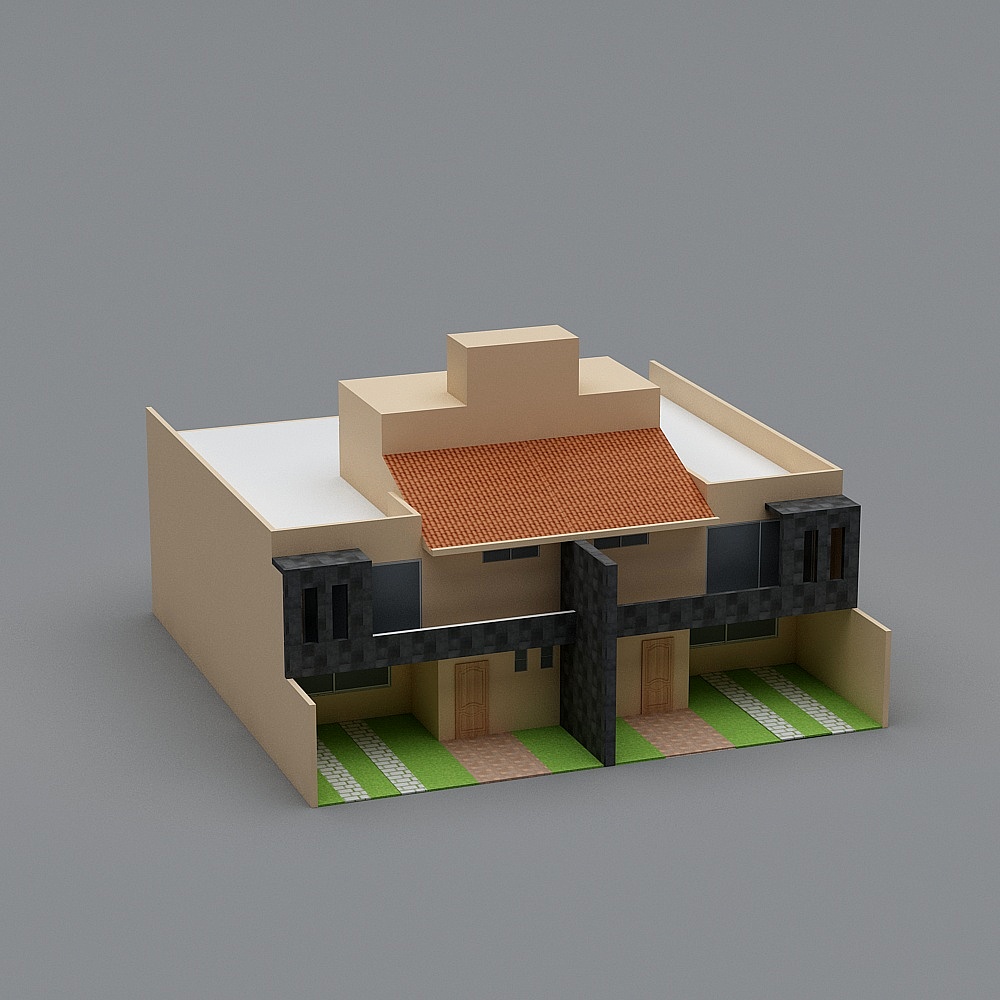 Low Poly Modern Building 3D model