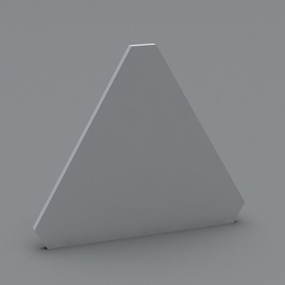Modern Minimalist Triangle Sculpture 3D model