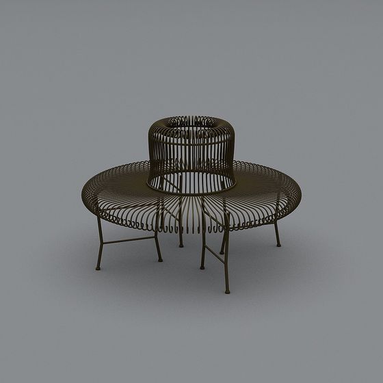 Artistic Metal Vine Chair 3D model for Modern Environments