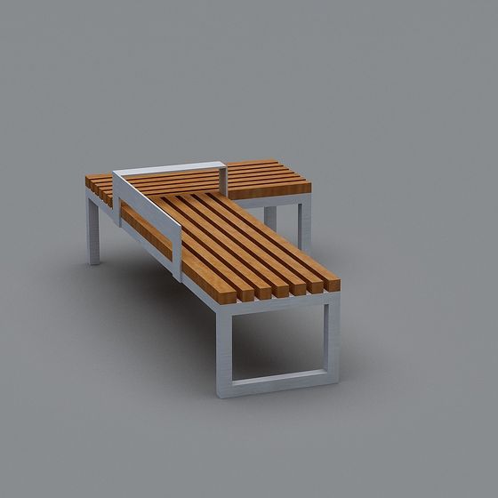 Urban Bench 3D model for Modern Public Spaces