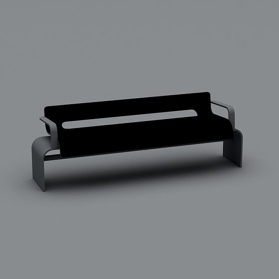 Urban Minimalist Bench 3D model