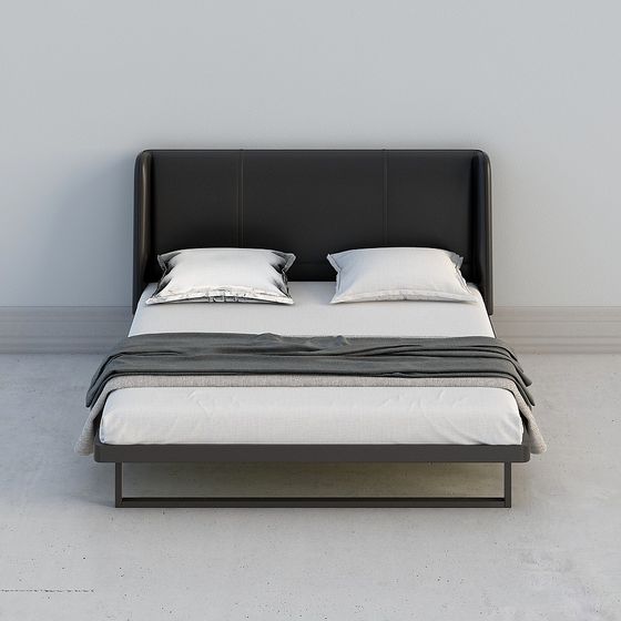 Contemporary Bed Frame 3D model for Modern Spaces