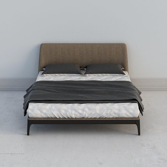 Modern Low-Poly Bed Frame 3D model