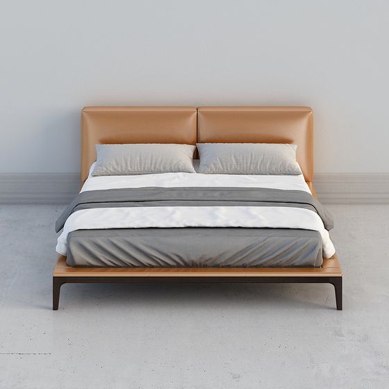 Contemporary Bed Frame 3D model for Creative Projects