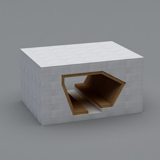 Concrete Cave Chair 3D model