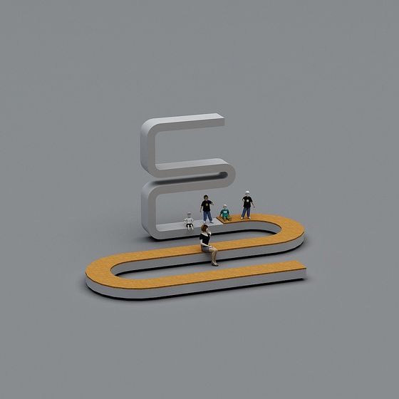 S-Shaped Staircase 3D Model for Creative Projects