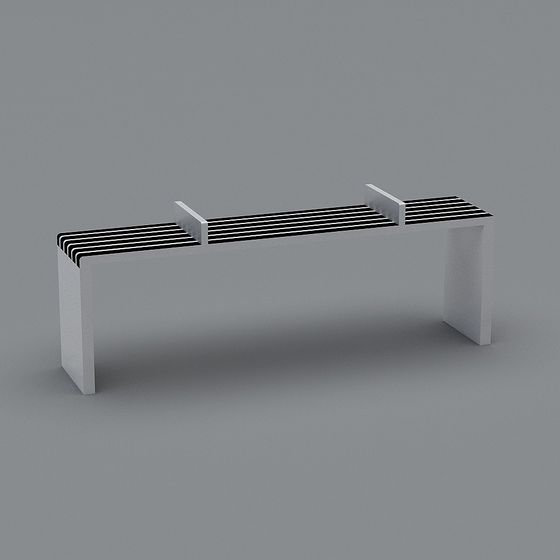 Stylish Urban Bench 3D model for Modern Designs