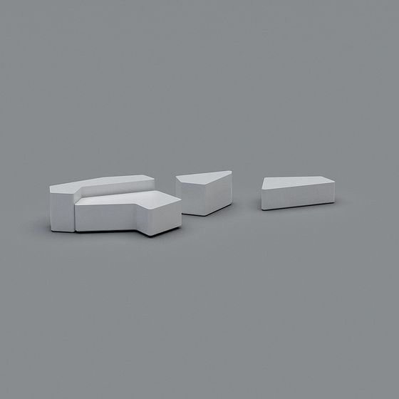 Urban Blocks 3D model for Minimalist Design Projects