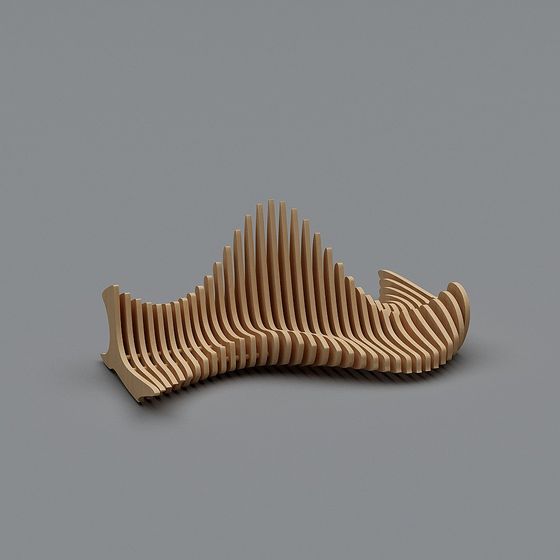 Wave Chair 3D model with Unique Design