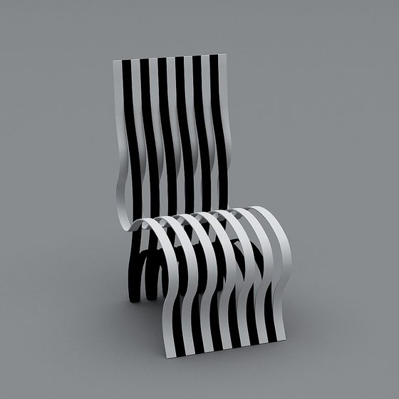 Stylish Low-Polygon Chair 3D model for Creative Spaces