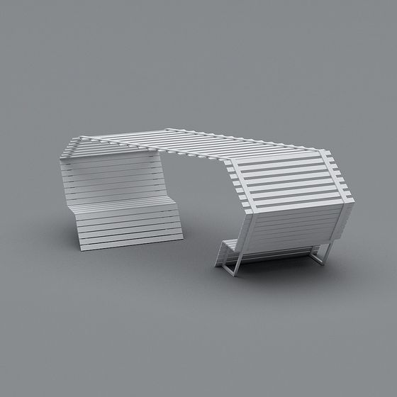 Urban Breath Bench 3D model