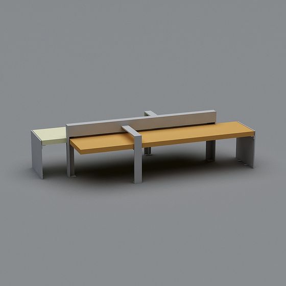 Sophisticated Urban Bench 3D model for Creative Spaces
