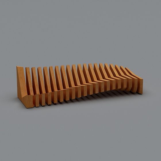 Wavy Wooden Plank 3D model