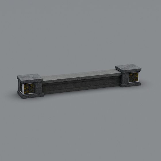 Stylish Urban Bench 3D model