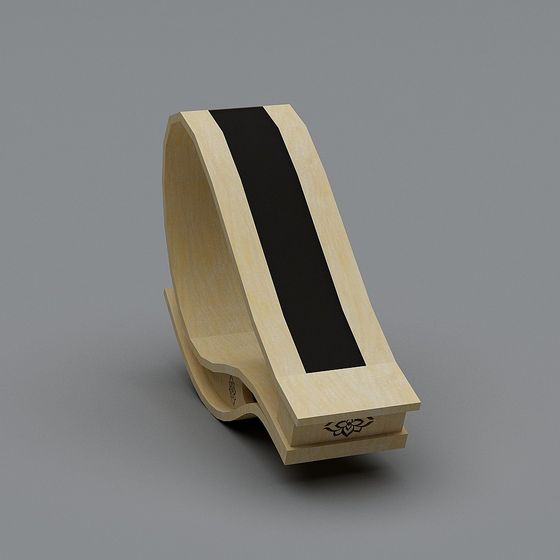 Wooden Phone Stand Low-Poly 3D model