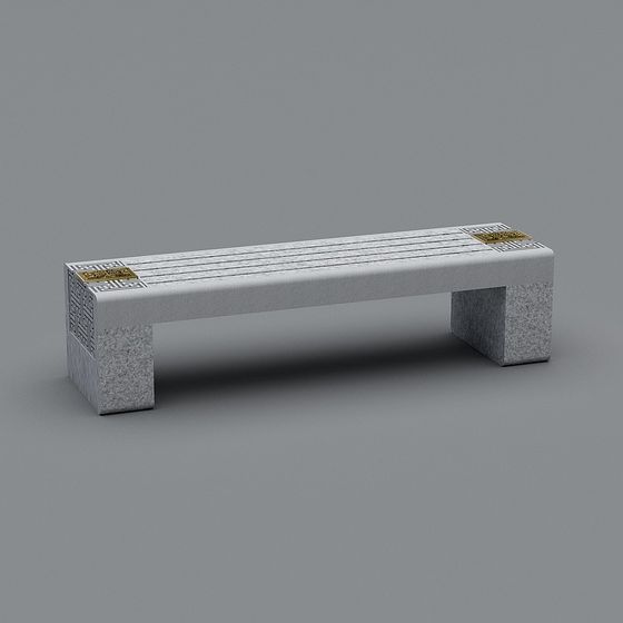 Chic Low-Poly Bench 3D Model for Modern Spaces