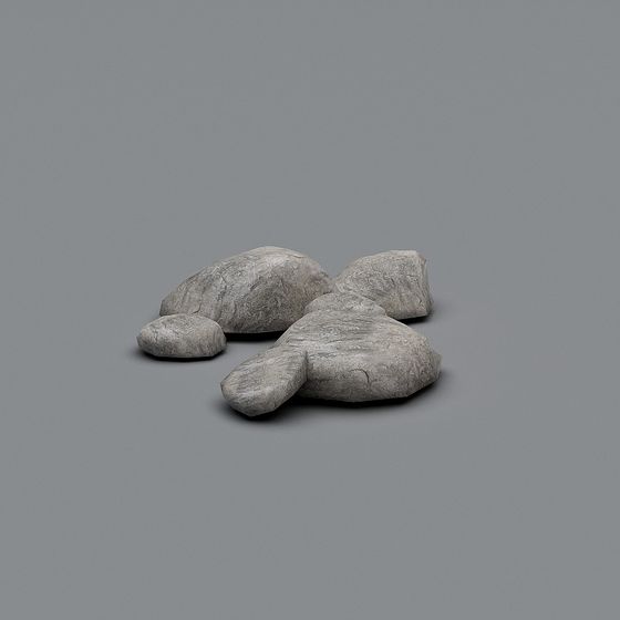 Realistic Low-Poly Rock 3D Model