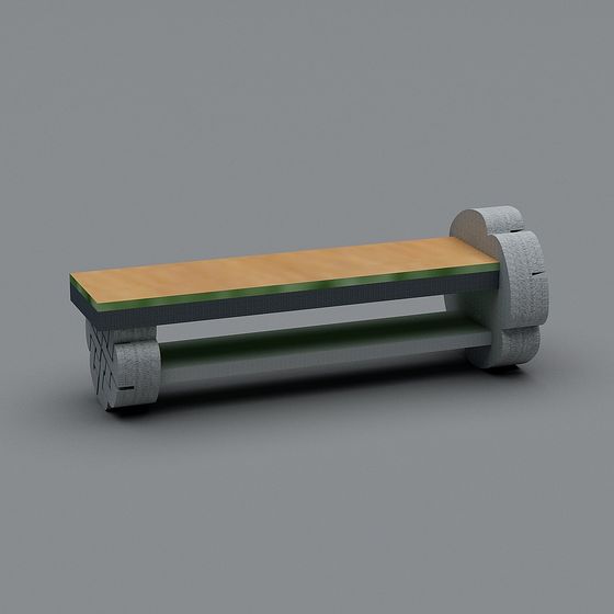 Stylish Urban Bench 3D model