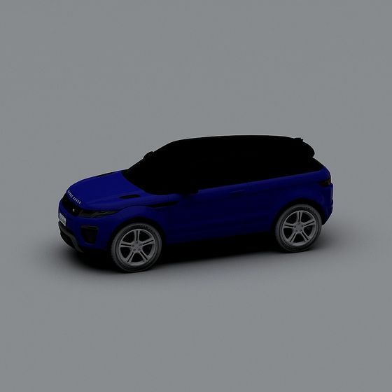 Sleek Deep Blue Land Rover Range Rover Evoque 3D model