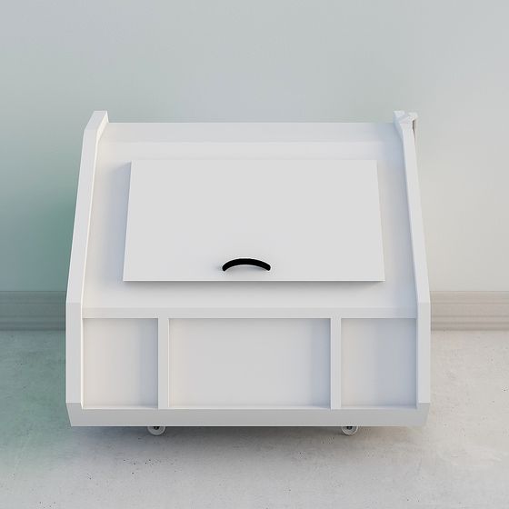 Modern Minimalist Mobile Storage Cabinet 3D model