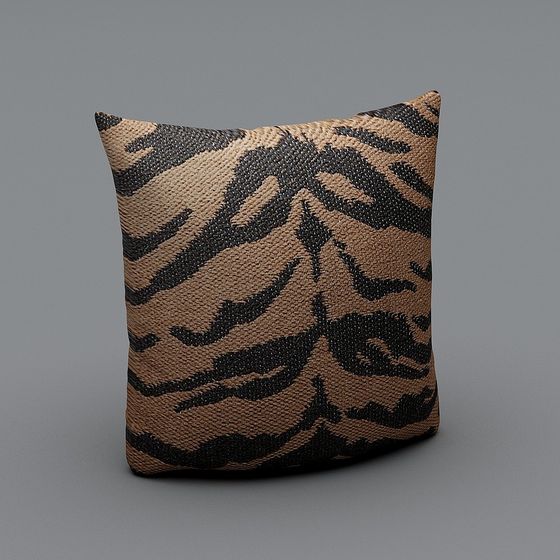 Zebra Pattern Pillow 3D model for Modern Interiors