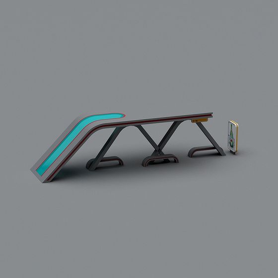 Futuristic Skateboard Ramp 3D model for Creative Projects