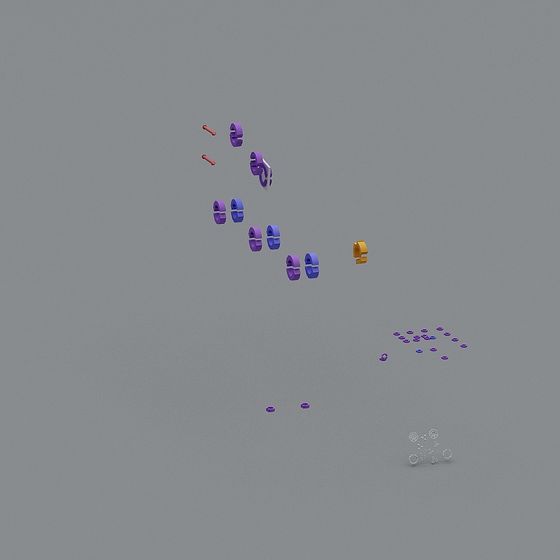 Low Poly Space Station Components 3D model