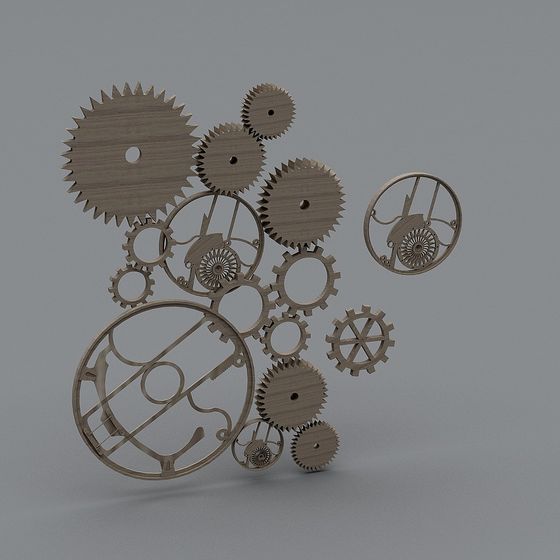 Unique Low-Poly Gear Man 3D model for Creative Projects