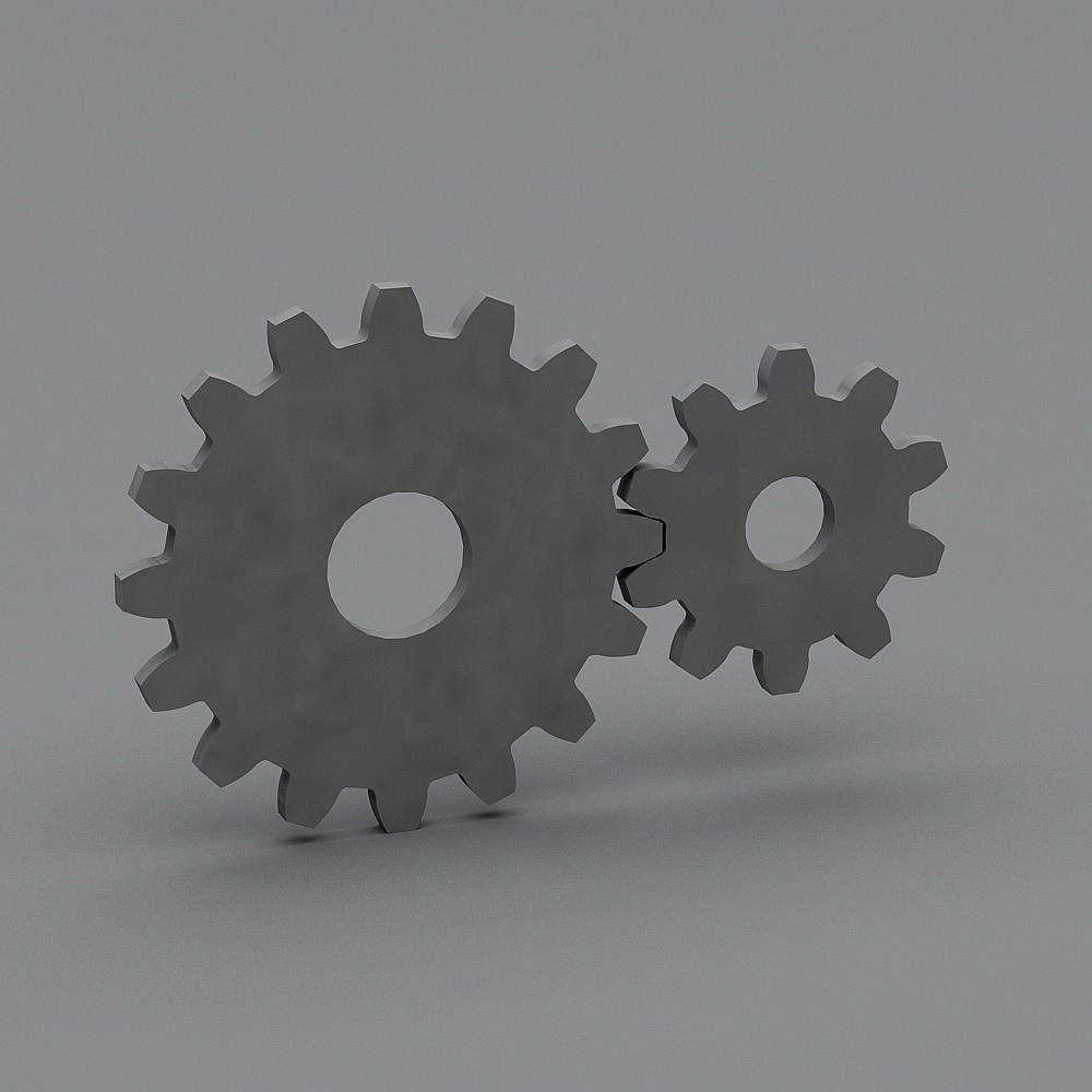 Industrial Gear 3D model - Low Poly Design