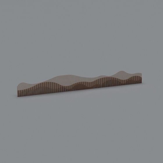 Wavy Wooden Fence 3D model for Creative Projects