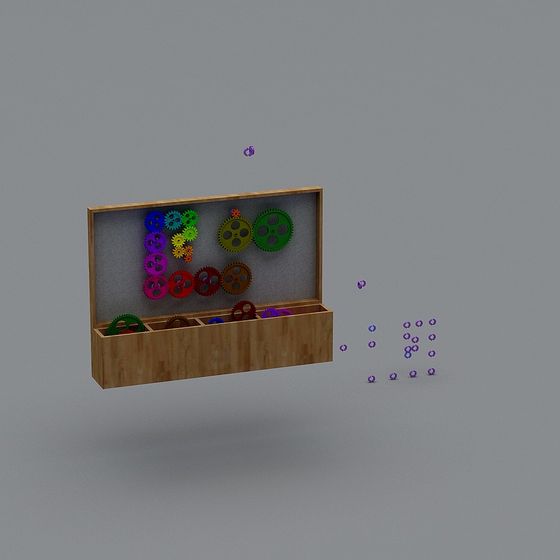 High-Detail Low-Polygon Gearbox 3D Model