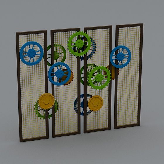 Gear Screen 3D Model for Artistic Design