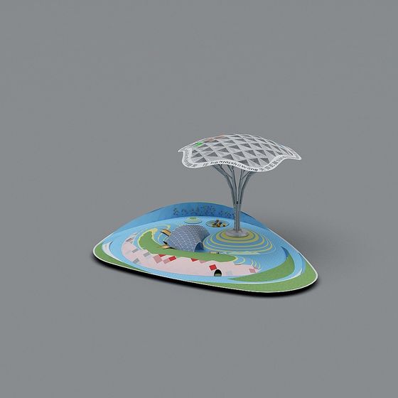 Futuristic Island 3D model
