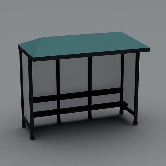 Stylish Industrial Workbench 3D model