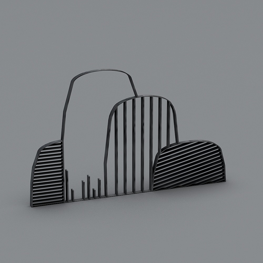 Line-shaped landscape wall