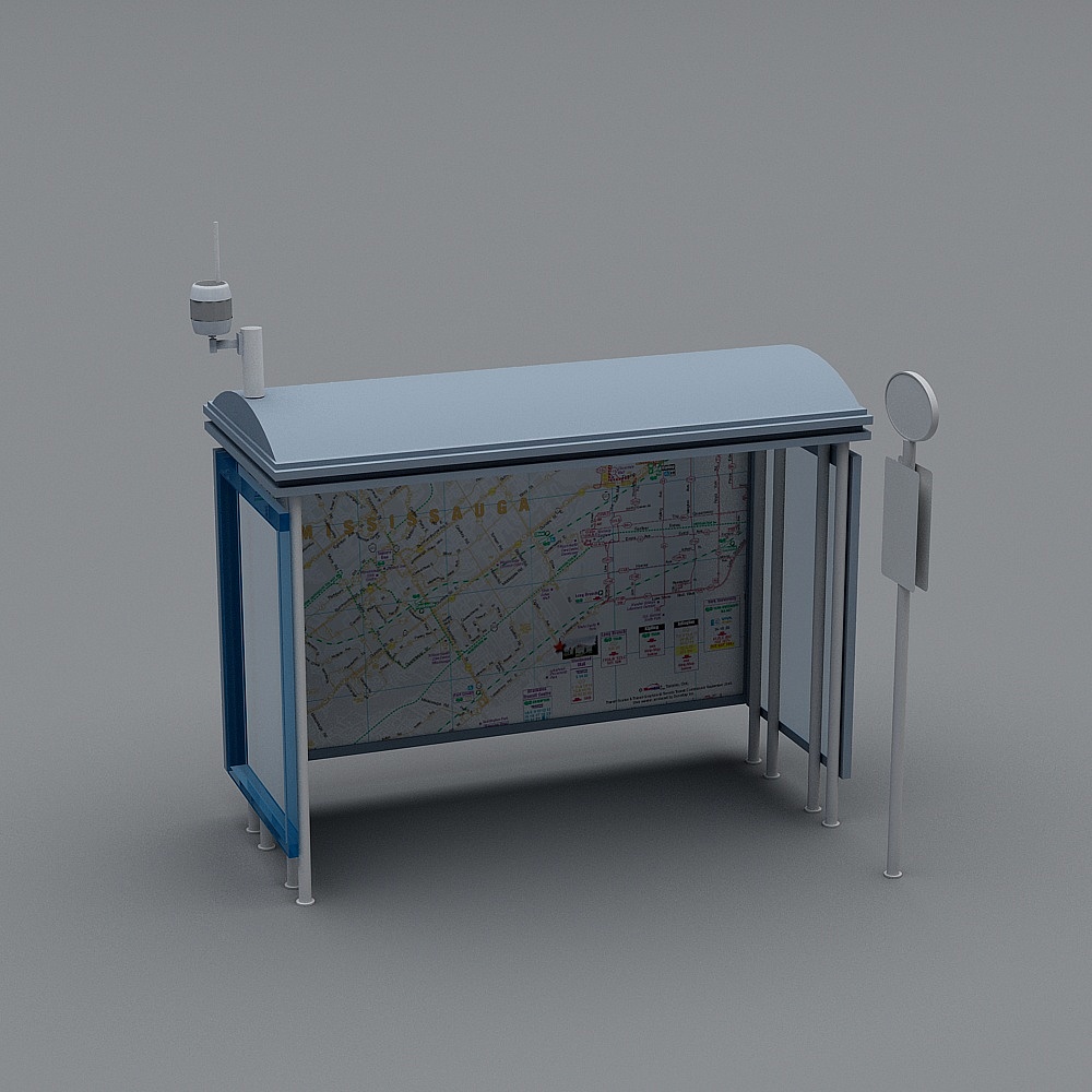 Urban Transit Stop 3D model