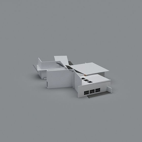 Unique Geometric Modern Building 3D model