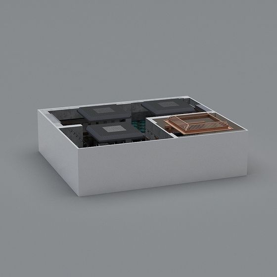 Futuristic Industrial Low-Polygon 3D model