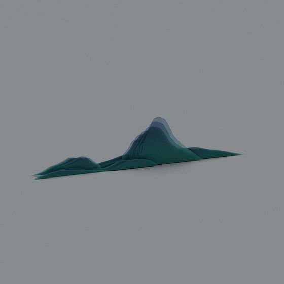 Low Poly Mountain Peak 3D model for Creative Uses