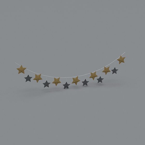 Star Garland 3D model for Enchanting Decor