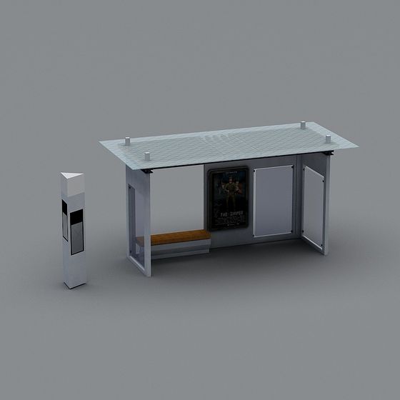 Modern Bus Stop 3D model for Urban Environments