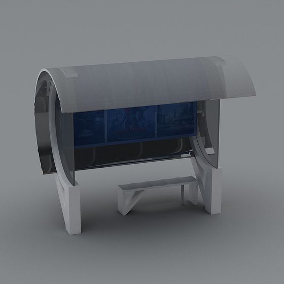 Urban Transit Shelter 3D Model