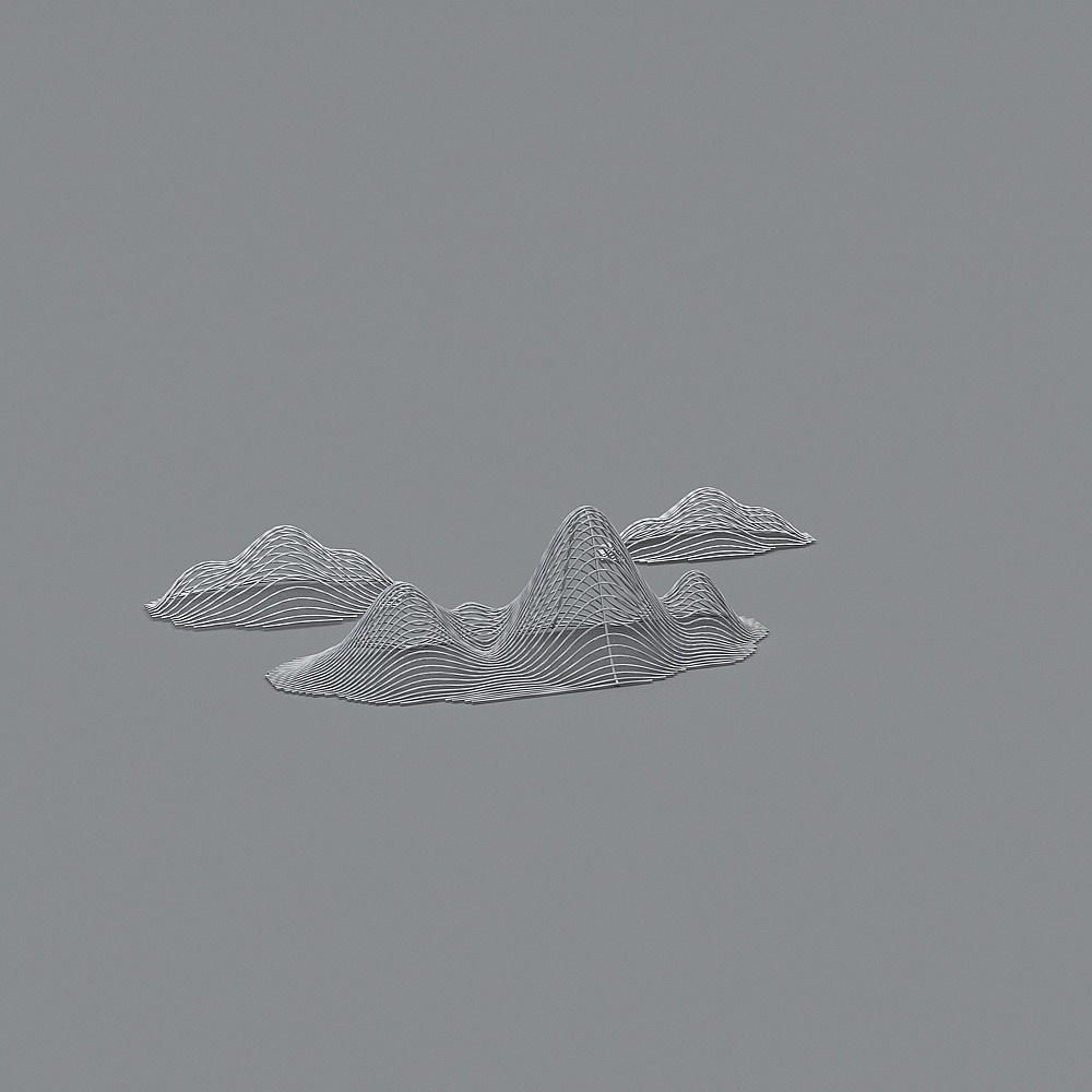 Line-shaped landscape wall