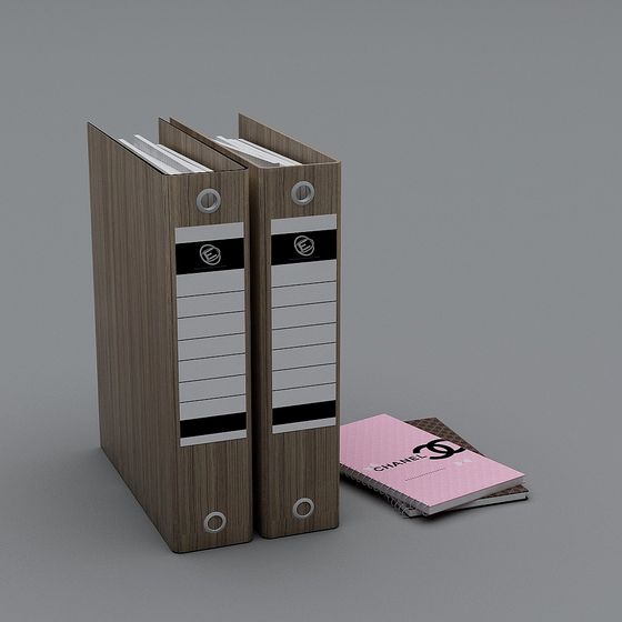 Stylish Folder and Notebook Set 3D model
