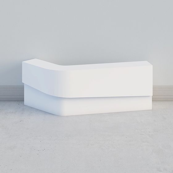 Streamlined Reception Desk 3D model