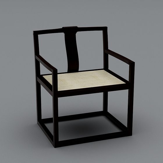Sophisticated Minimalist Chinese Chair 3D model