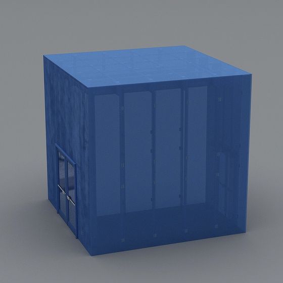 Blue Container 3D Model Design