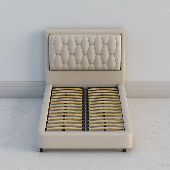 Modern Minimalist Bed Frame 3D model