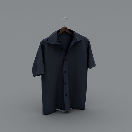 Stylish Deep Blue Shirt 3D model for Urban Design