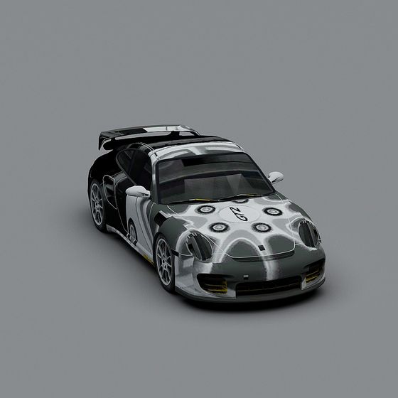 Low-Poly High-Detail Racer 3D Model